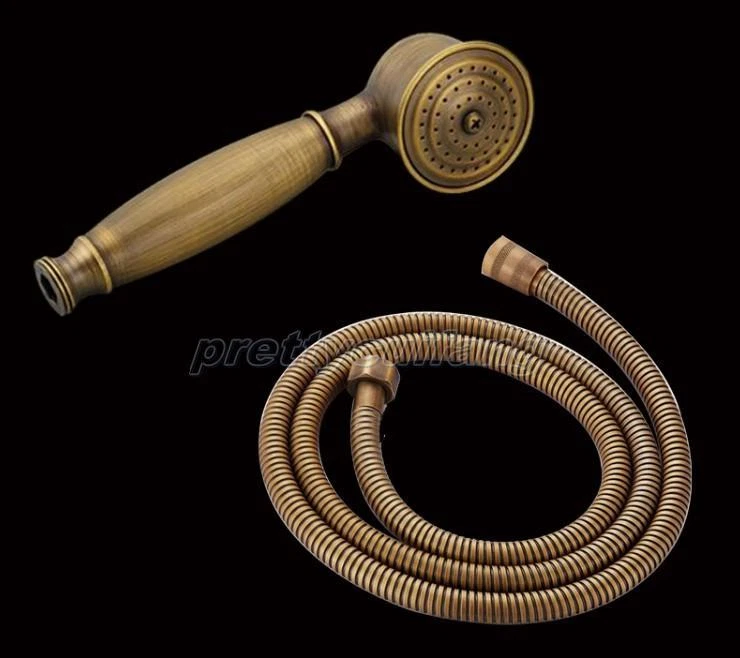 Antique Brass Bathroom Hand-held Shower Head with 1.5m Flexible Hose Psx001
Opens in a new window or