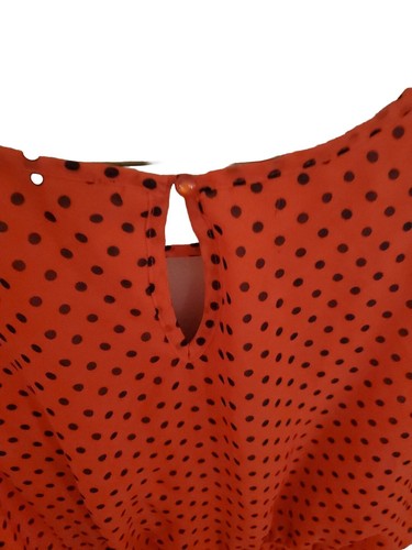 No Boundaries XXL Peace Summer Dress Red With Black Poka Dot Button Back Junio - Picture 3 of 11