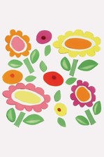 Frilly Flowers GelGems Window Clings Small Bag