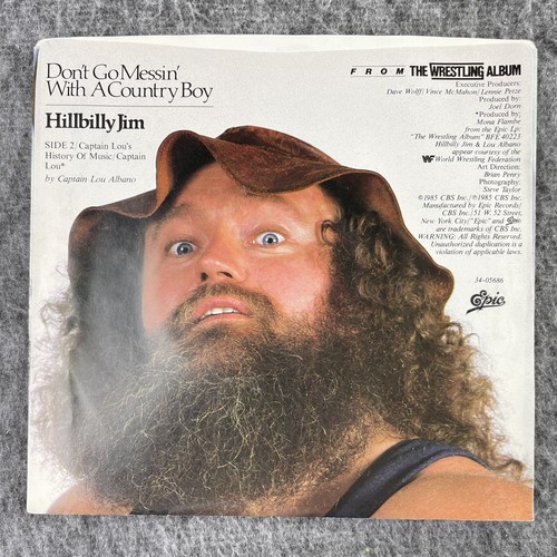 HILLBILLY JIM Don't Go Messin' With A Country Boy 45 +PS Epic 34-05686 NEW WWF - Picture 3 of 6