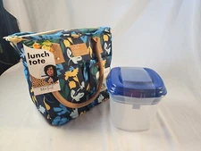 Fit & Fresh Summerton Lunch Tote with Salad Container - Blue