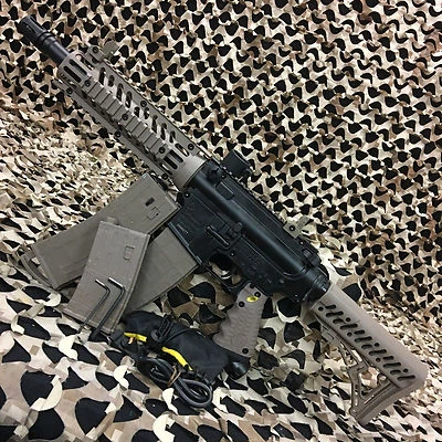 NEW Tippmann TMC Tactical Mag-fed/Hopper-fed Paintball Gun Marker - Black/Tan