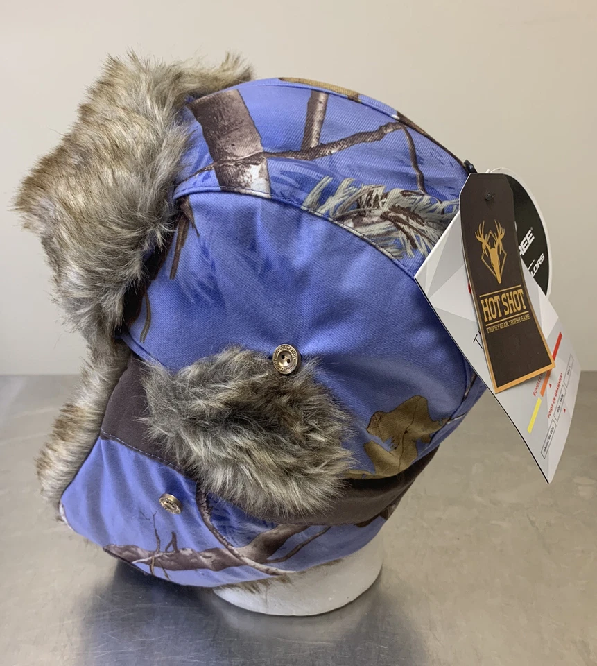 Hot Shot REALTREE Insulated CAMO Bomber Trapper Hat Faux Fur Ear Flap New Large - Image 3 of 4