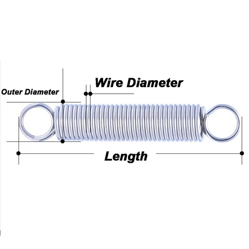 Expansion Spring Tension Extension Expanding Extending Springs Wire Dia 1.8 mm - Picture 2 of 8