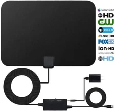 HDTV Antenna Indoor Digital 60-80 Miles Long Range TV Antenna with 2018 Newest A