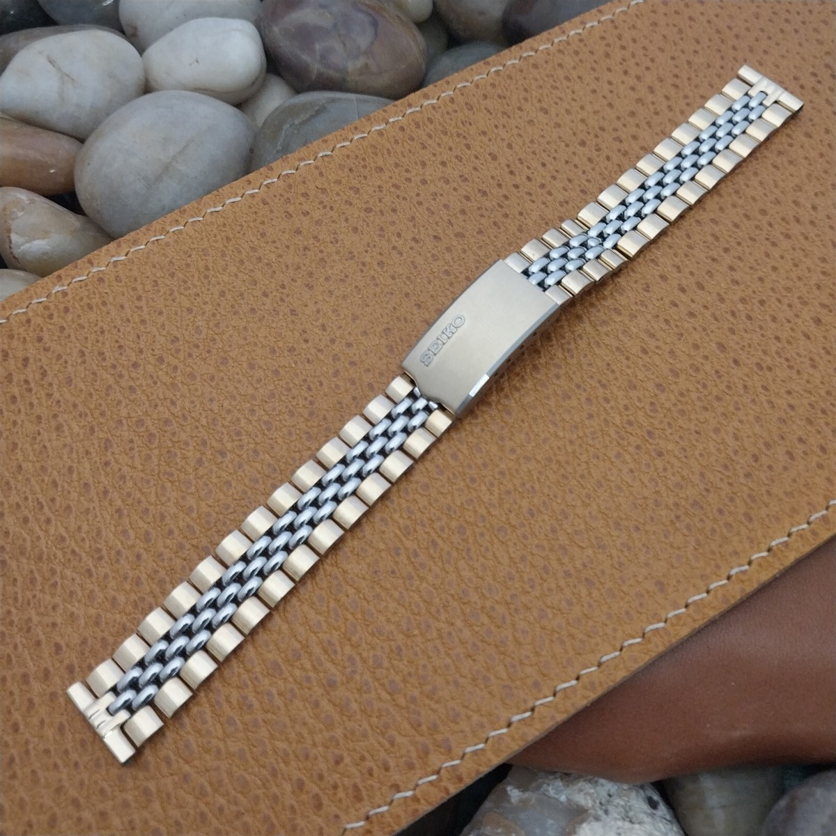 14mm Seiko Womens Beads of Rice Gold & Stainless Steel