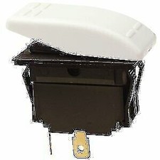 Seachoice Non Illuminated On/Off DPDT Rocker Switch 6 Terminal White 10851