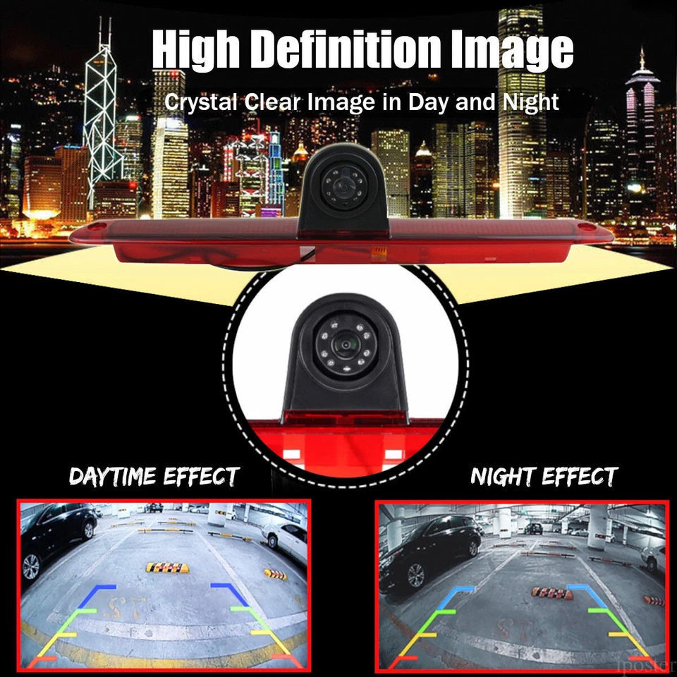 7" Mirror Monitor + Brake Light Backup Camera Kit for Ford Transit Van 2014-2018 - Image 3 of 4