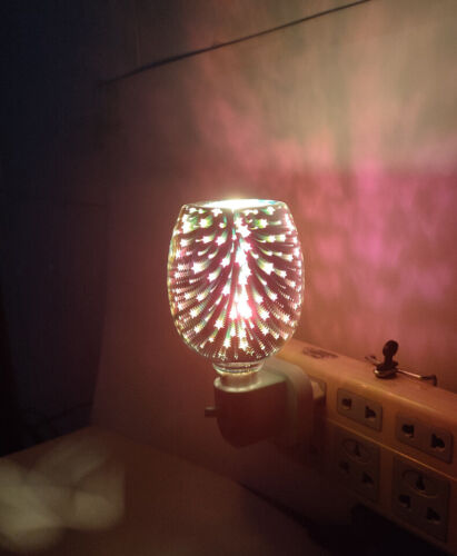 Electric Wax Oil Warmer Plug In Light Aroma - 3D Glass Indoor Night Light - Picture 8 of 18