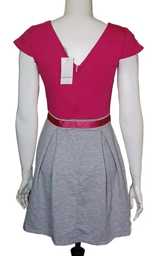 NEW Modagram Women's Cap Sleeve Dress With Sewn In Decorative Belt UK 10-12 - Picture 6 of 31