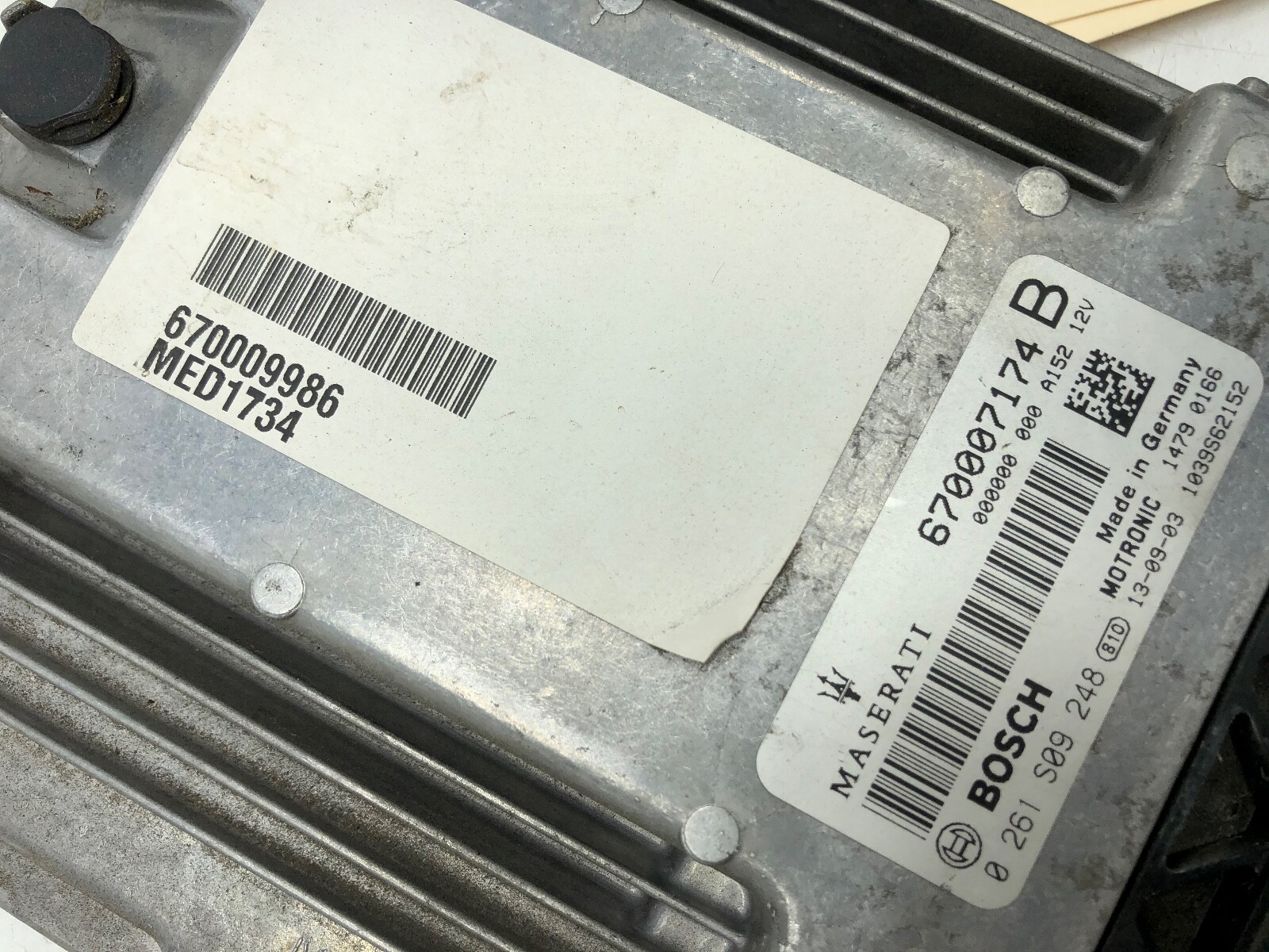 2014-2017 MASERATI GHIBLI ENGINE COMPUTER CONTROL MODULE W/ KEY OEM.