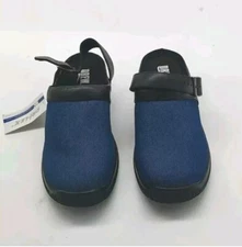 Drew Savannah Denim  Shoes Fabric Clogs Mules Dri Lex Aegis Microbe Shield 6.5 M