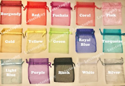 24/48/96/120 Favor Pouches Gift Candy Organza Bag Wedding Party Baby Shower DIY