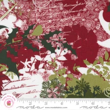 Moda PEPPERMINT BARK 30690 12 Red Floral BASIC GREY Quilt Fabric CHRISTMAS
