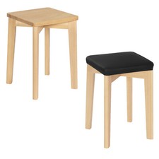 WOLTU 2x Esszimmerstühle Holzhocker Sitzhocker Küchenstuhl Hocker aus Massivholz