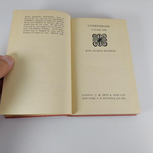 Confessions by Rousseau, In 2 Volumes Vol 1 & 2 Everyman's Library HC 1937, 1938 - Picture 9 of 24