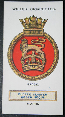 HMS ROYAL SOVEREIGN Royal Navy Schlachtschiff Vintage 1925 Karte DF16MS