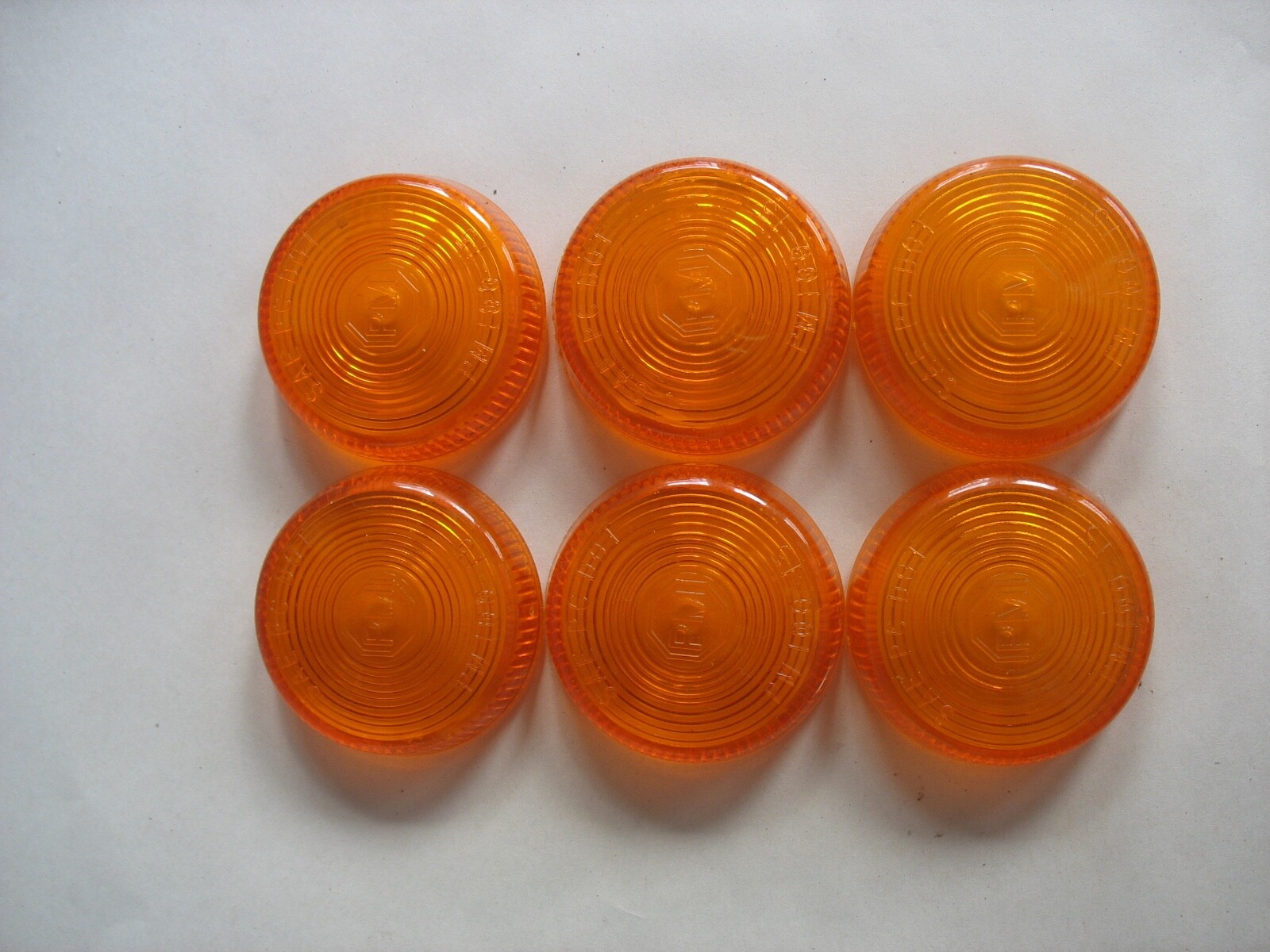 New NOS 10015 PM LENS ROUND SIDE MARKER AMBER/ 2" DIAMETER Lot of 6 eBay