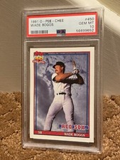 1991 O-Pee-Chee OPC Topps Wade Boggs PSA 10 #450 Red Sox Card NEW CASE LOW POP
