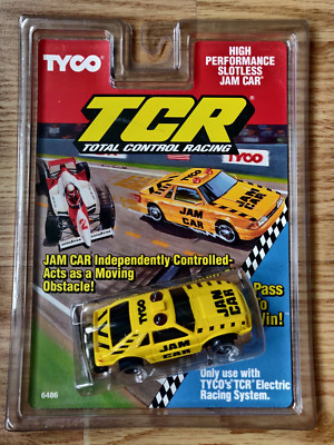 Neu versiegelt Tyco TRC Total Control Racing Light Up Jam Rennwagen gelb Mustang