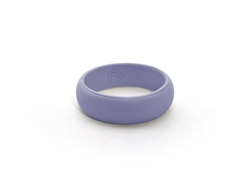 AERA Women's Silicone Wedding Band Ring USA Safety Gift for Her Wife Size 7 - Picture 17 of 19