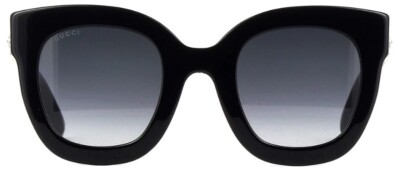Gucci GG0208S 001 Black/Grey Gradient Square Women display picture 1