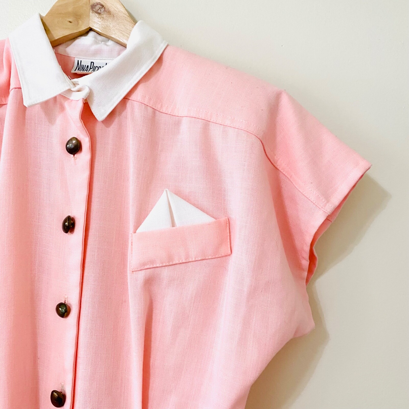 Vintage 1950s 50s dress pink button front retro grease costume style 8 image 4