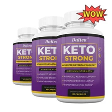 Keto Burn Strong Diet Slimming Capsules Weight Loss Ketosis Fat Burner w/ ACV