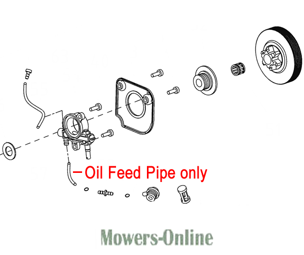 Mitox Chainsaw Oil Feed Pipe 68mm MIYD383.00.002 CS380X CS410X 3814