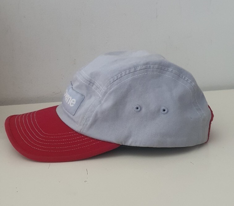 SS22 Supreme 2-Tone Twill Camp Cap Hat Red light blue Red | eBay