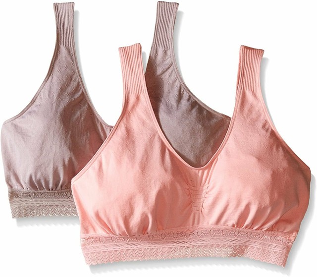 M Rose Bloom & Gray 2Pack Microfiber Crop Top Bra by Bali DFX1J3 X1J3 *k for sale online eBay