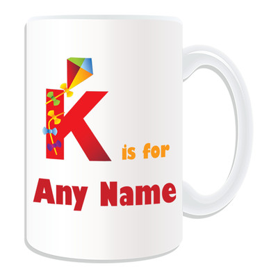 Personalisiertes Geschenk Buchstabe K für Tasse Spardose Tasse süßes Symbol Lautschrift Kilo Drachen