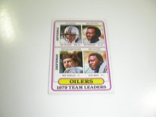 Dan Pastorini/Burrough/Reinfeldt/Baker 1980 Topps '79 Oilers Team Ldrs card #432
