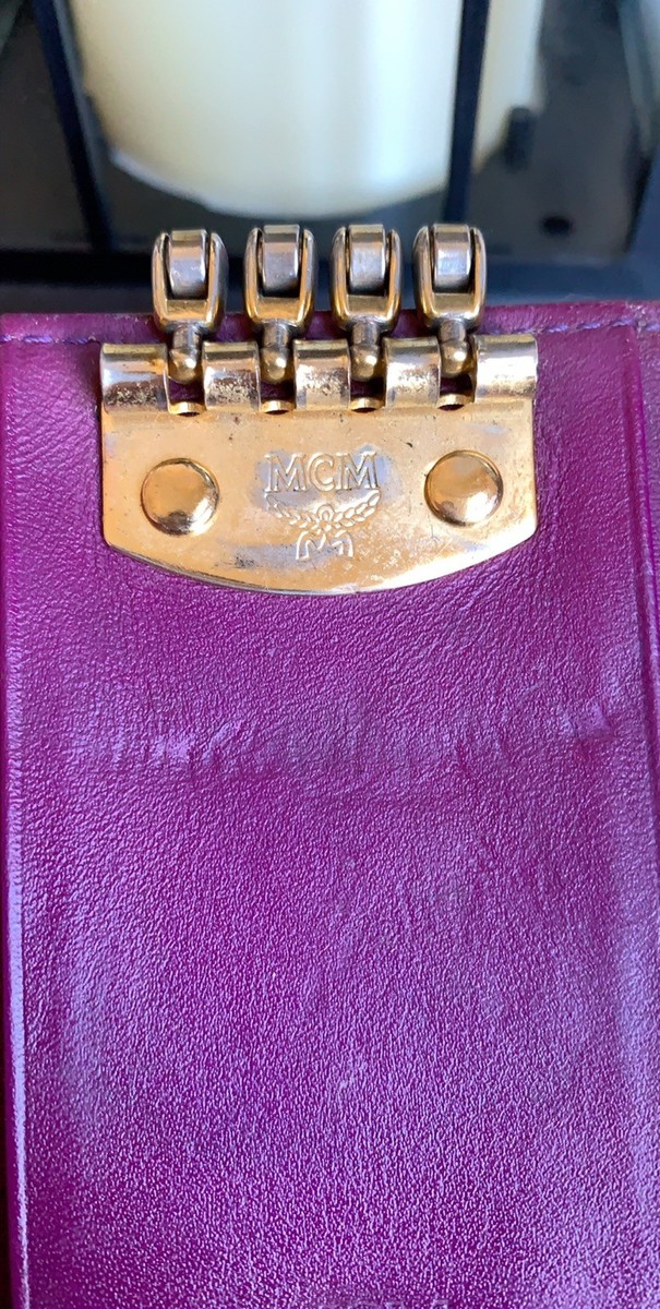 Authentic MCM Small Purple Leather Keychain Wallet | eBay
