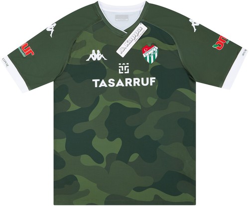 BURSASPOR 2020/21 (XL, L, M) AWAY TURKEY KAPPA GREEN CAMOUFLAGE S/S SOCCER SHIRT - Picture 5 of 7