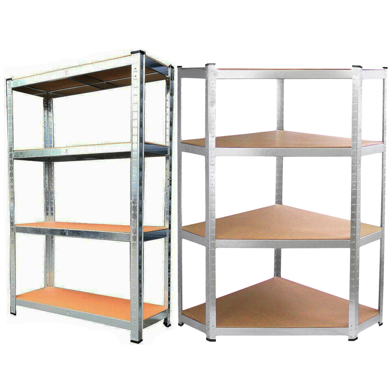 Corner Racking Garage Shelving Kit 4 Tier Heavy Duty Garage Storage