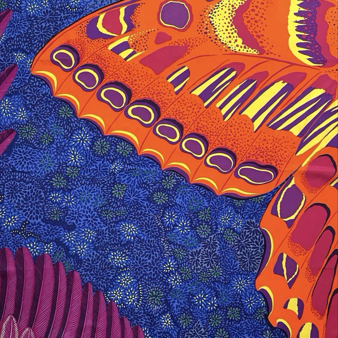Hermes Scarf Stole L'Esprit de la Foret Blue by Alice Shirley Silk