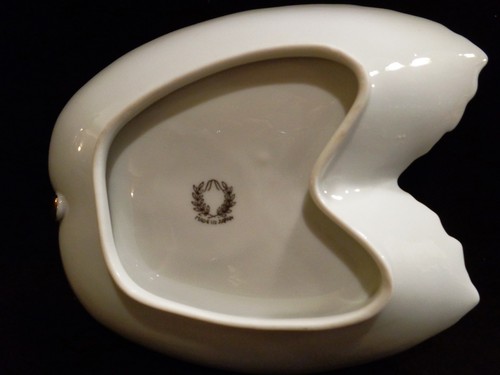 Bone China Swan Shaped Candy Trinket Dish Japan Gold Rim and Handle EUC - Picture 5 of 7