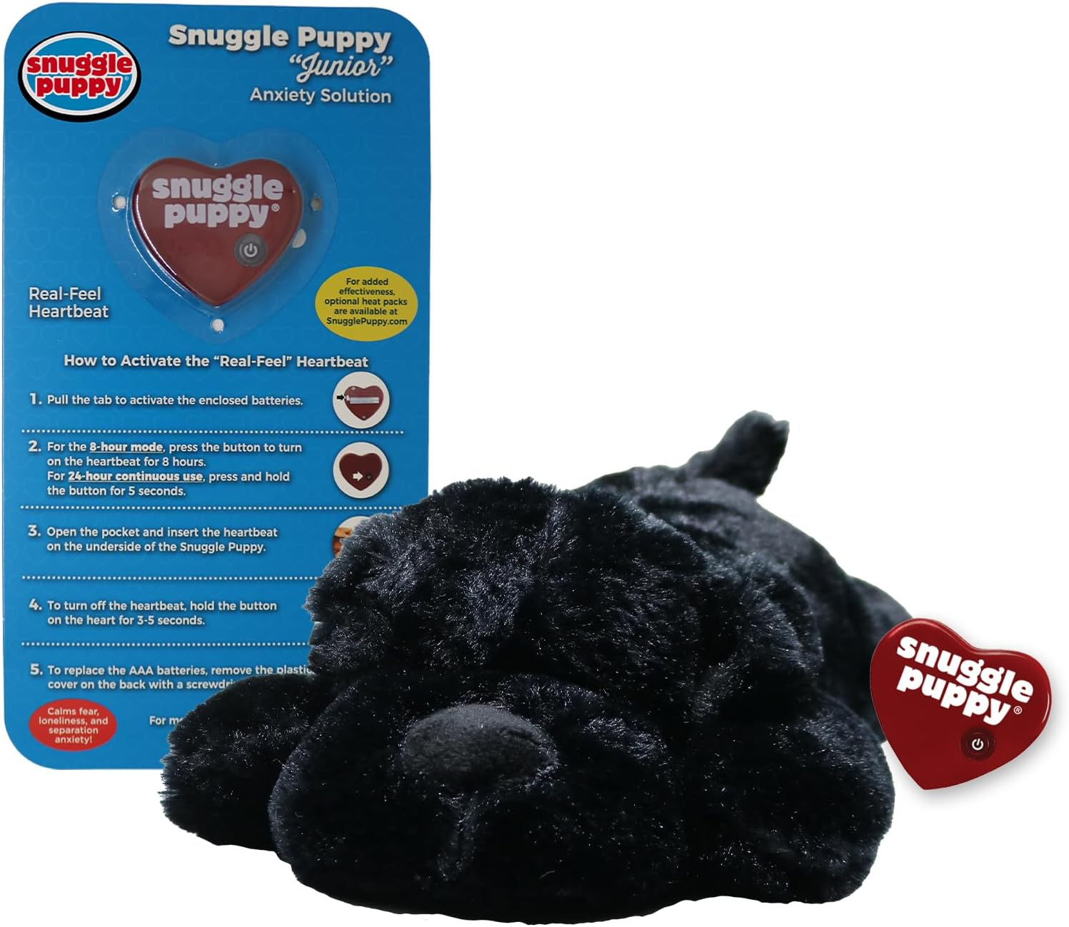 Junior Heartbeat Puppy Toy with Soothing Heartbeat for Anxiety Relief