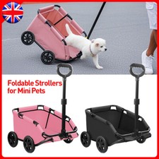 Dog Stroller 15.43 Load Capacity Folding Pet Carrier With Wheels Cart UK