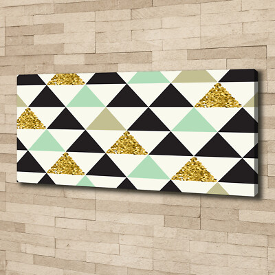 Leinwandbild Kunst-Druck 125x50 Bilder Sonstige Bunte Dreiecke