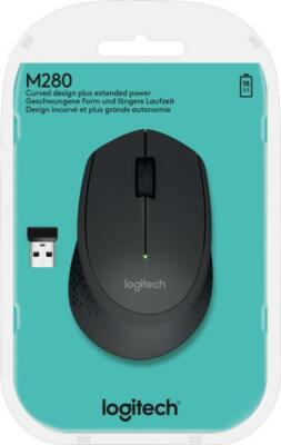 Logitech Maus M280 optisch Wireless kabellos 3 Tasten 1000dpi schwarz 910-004287