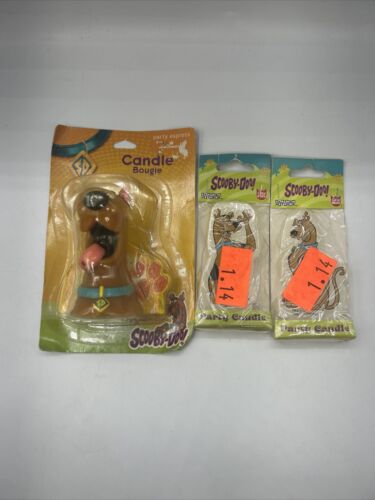 Lot of 3 Vintage Scooby Doo Cake Topper Candles New Sealed Cartoon Network - Picture 1 of 8