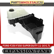 LH Engine Coolant Reservoir Tank w/ Cap for Ford F250 F350 F450 F550 Super Duty