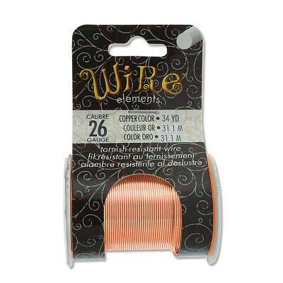 BeadSmith Copper 26 Gauge Craft Wire Elements  - 34 Yard Spool