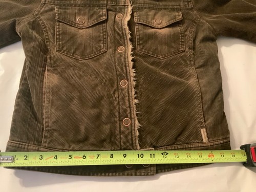 Vintage American Eagle Outfitters Corduroy Sherpa Brown jacket Sz Medium - Picture 9 of 20