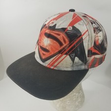 Batman Superman Snapback Hat DC Comics Cap Youth Size All Over Adjustable
