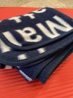 Manhattan records Tokyo Japan - cotton freece blanket blue white 36x26 — photo 4