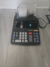 Sharp EL-2196BL 12-Digit Black Desk 2 Color Printing Calculator