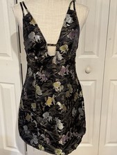 New With Tags Urban Outfitters Cassie Mini Strappy Satin Dress - Small Medium
